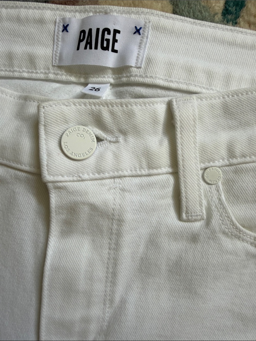 PAIGE Off-White High-Rise Jeans